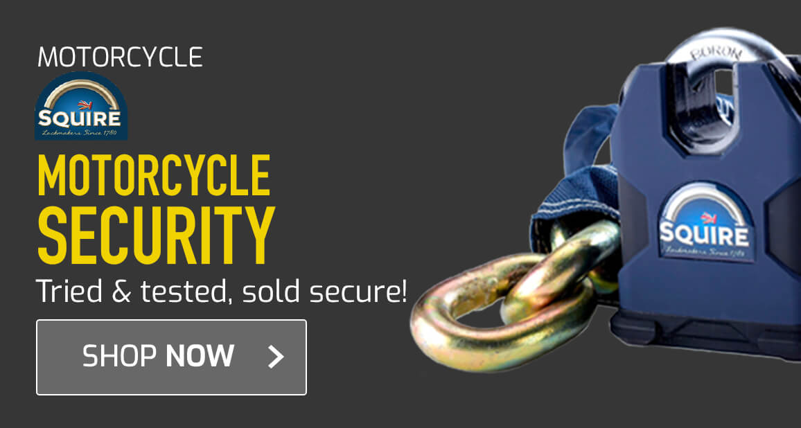 Squire Motorcycle Security - Tried & Tested, Sold Secure!