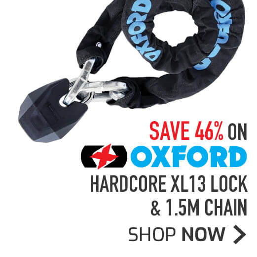 Oxford Hardcore XL13 Lock & 1.5m Chain - Save 46%