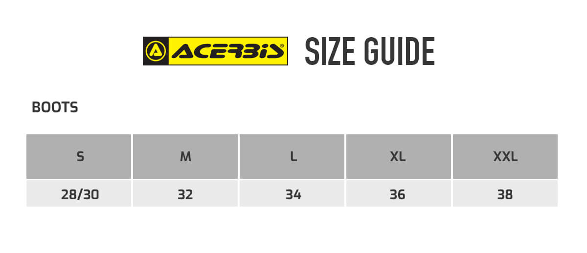 Acerbis Helmet Size Chart