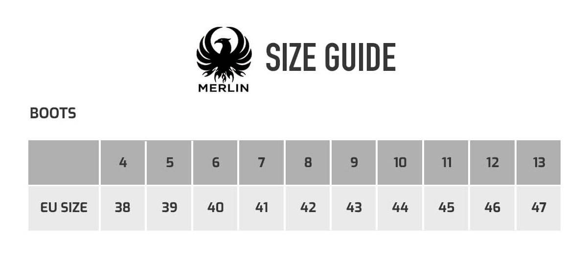 Motorbike Boots Size Chart