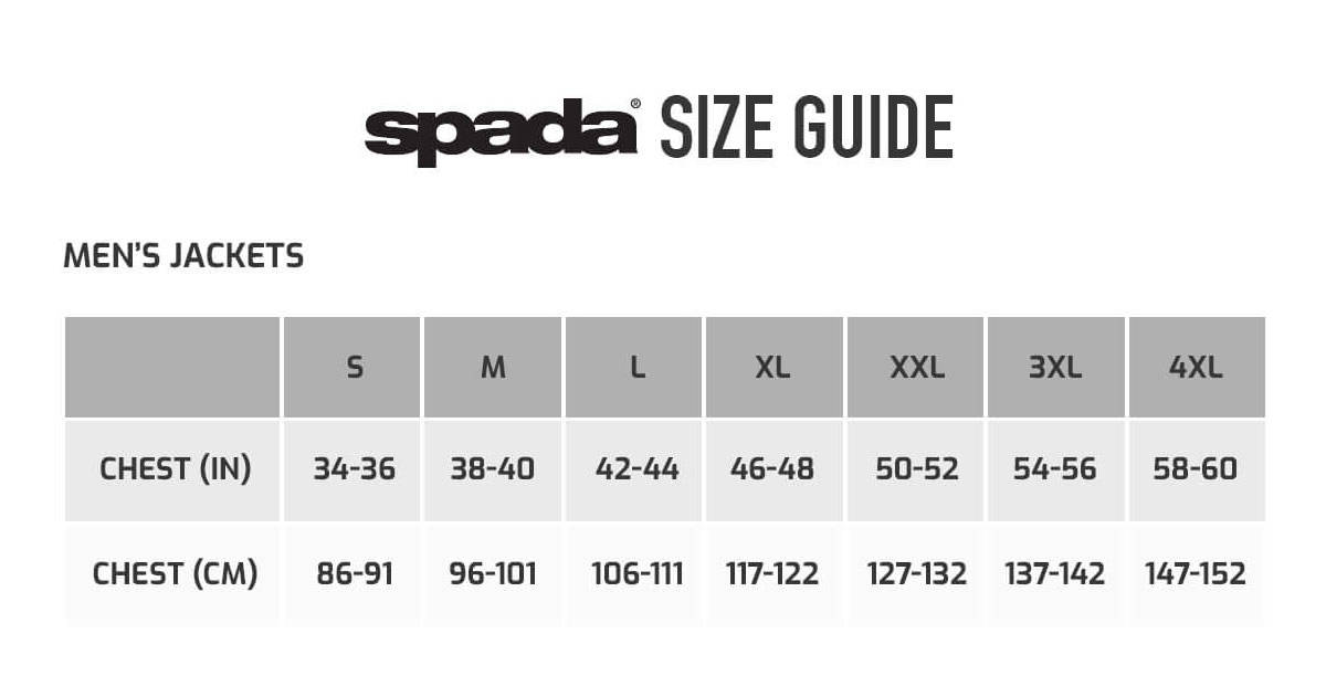 Spada Size Chart