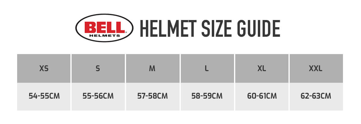 Bell Moto 9 Flex Size Chart