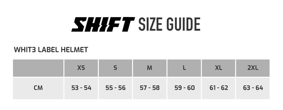 Shift Size Chart