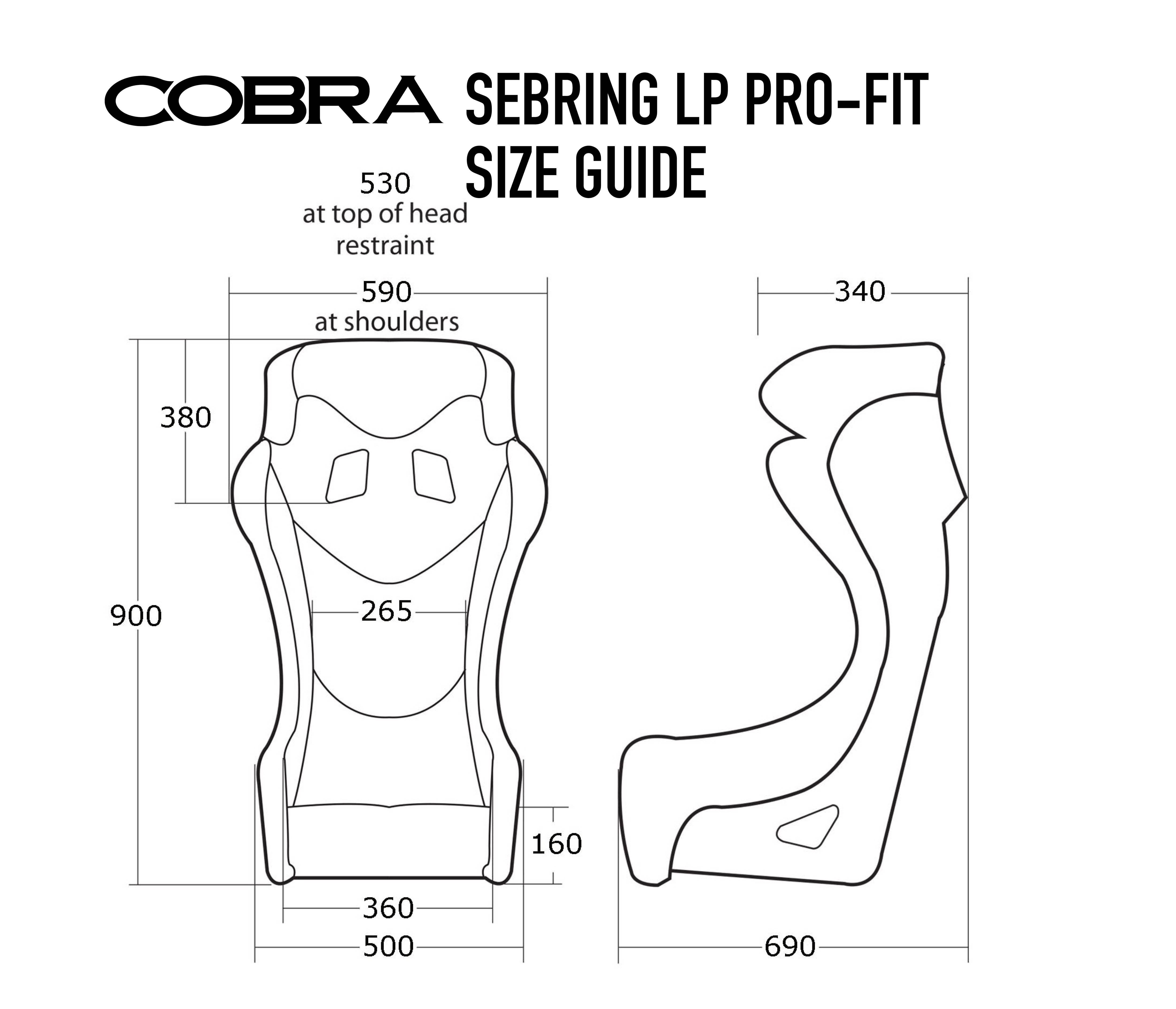 Buy Cobra Sebring LP (Low Profile) Pro-Fit Fibreglass Sim Racing Seat ...