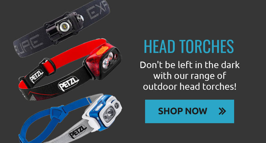 Don't be left in the dark with our range of outdoor head torches!