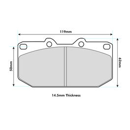 Buy Mintex Front Pads (With No Wear Plates) - MDB1416M1155 | Demon 
