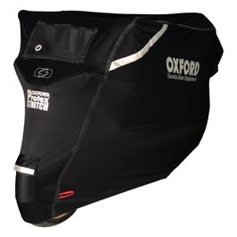 Oxford Aquatex Waterproof Motorcycle Cover Small Size - Silver Outdoor Cover With Straps, Elastic Hem, Breathable