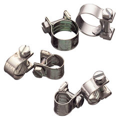 10AN Hose Pipe Clamps,5PCS Hose Finisher Clamp With Screw Band,Black Hose Connectorsfor Fuel/Oil/Diesel/Gas/Air And Water Rubber Hose Tube