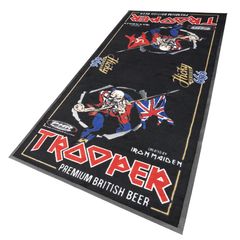 Bike-It Iron Maiden's Trooper Beer Rubber Backed Garage Mat