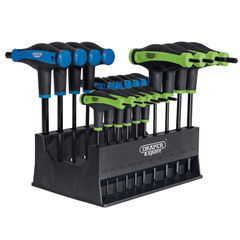 Draper Expert Soft Grip 'T' Handle Hexagon & TX-STAR End Key Set (20 Piece)