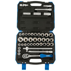 Draper 1/2" Sq. Dr. Combined MM/AF Socket Set (41 Piece) - HD41AM