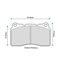 Ferodo DS2500 Brake Pads To Fit Brembo M4 / OE Calipers