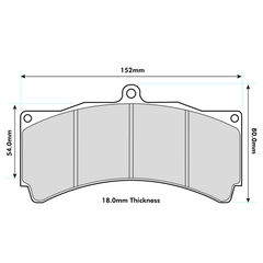 Pagid RSL1 Brake Pads To Fit AP Racing CP5555/CP5060 Calipers