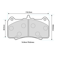 Ferodo DS2500 Brake Pads To Fit AP Racing CP8520/CP8521/CP8522 Calipers 