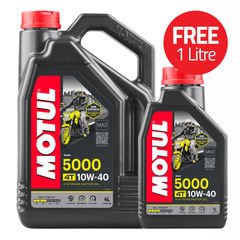 Motul 5000 4T Semi Synthetic 10W40 Engine Oil - 5 Litres