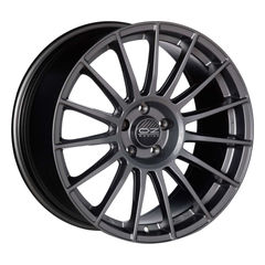 OZ Racing Superturismo LM Alloy Wheels in Matt Graphite Silver Lettering Set of 4