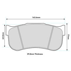 Pagid RSL1 Brake Pads To Fit Brembo B28 Family Caliper