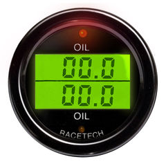 Racetech Oil Pressure - Oil Temperature Dual Gauge
