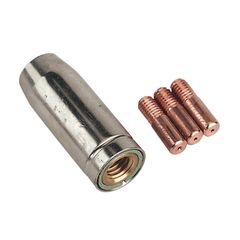Sealey Conical Nozzle x 1 Contact Tip 0.6mm x 3 TB14 - MIG953