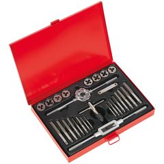 Sealey Tap & Die Set 28pc Split Dies Imperial BSW - AK3028BSW