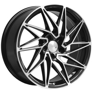 1AV ZX10 Alloy Wheels In Black/Polished Face Set of 4