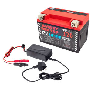 Varley Red Top Lithium RT320 Battery With 2 Amp Charger