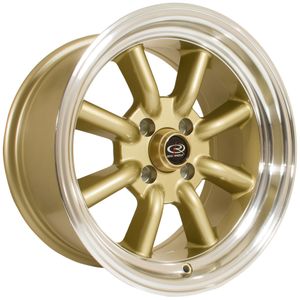Rota RKR Alloy Wheels in Gold with Polished Lip Set of 4