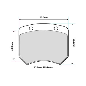 PBS Brakes ProRace Brake Pads To Fit AP Racing Various 2 Piston / OE Calipers