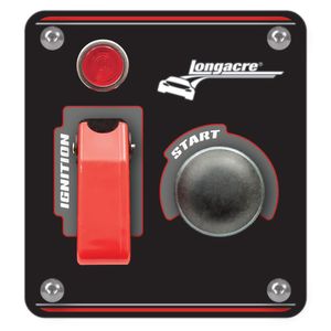 Longacre Black Ignition Switch Panel With Flip Up Cover