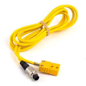 AIM Motorsport Thermocouple Patch Lead - TC Yellow to 712 3 Pin (Metal Binder Plug)