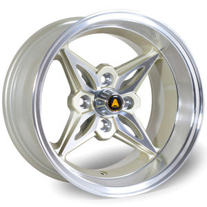 Autostar Kanji Alloy Wheels In Gold With Polished Lip Set Of 4