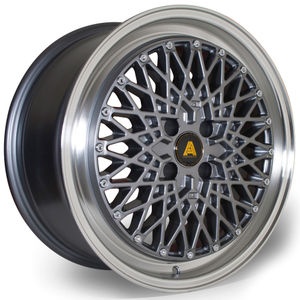Autostar Minus Alloy Wheels In Gunmetal With Polished Lip Set Of 4