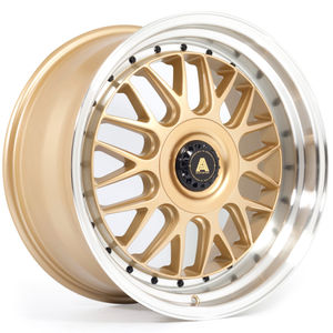 Autostar Monza Alloy Wheels In Gold With Polished Lip Set Of 4
