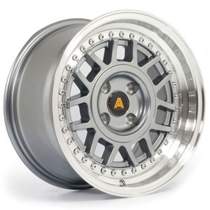 Autostar Storm Alloy Wheels In Gunmetal With Polished Lip Set Of 4