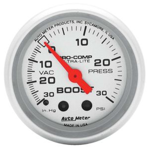Auto Meter Boost Pressure 52mm Mechanical Pro Comp Ultralite Gauge