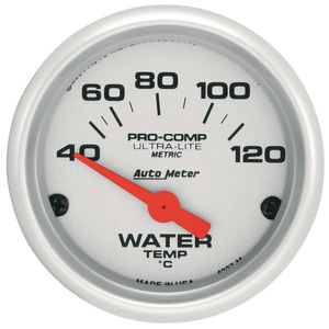 Auto Meter Water Temperature Pro Comp Ultra-Lite air Core Movement Gauge