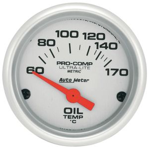 Auto Meter Oil Temperature Pro Comp Ultra-Lite air Core Movement Gauge