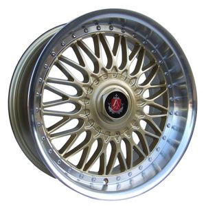AXE EX10 Alloy Wheels in Gold/Polished Lip Set of 4