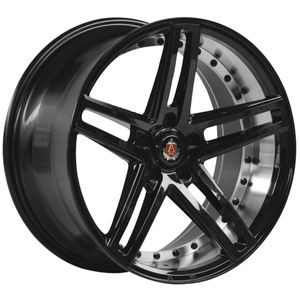 AXE EX20 Alloy Wheels In Black Gloss/Polished Barrel Set of 4