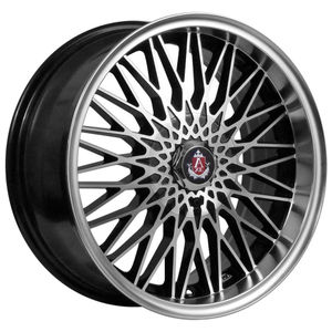 AXE EX3 Alloy Wheels In Black/Polished Face And Dish Set of 4