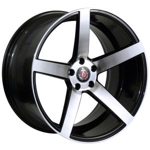 AXE EX18 Alloy Wheels in Black Gloss/Polished Face Set of 4