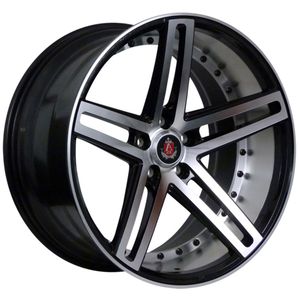 AXE EX20 Alloy Wheels in Black/Polished Face/Barrel Set of 4