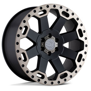 Black Rhino Warlord Alloy Wheels In Matt Black With Machined Dark Tint Lip Set Of 4