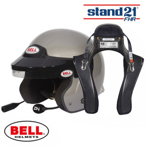 Bell Mag Rally Helmet & Stand21 Club Series FHR Device Package