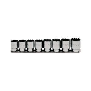 Beta Set of 8 Bi-Hex Hand Sockets on Support - 920B/SB8