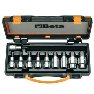 Beta Set of 10 Socket Drivers for Hexagon Screws in Case - 920PE/C10