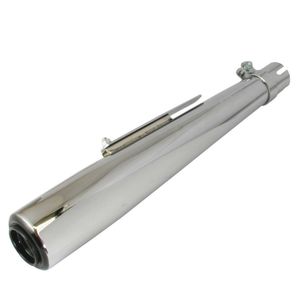 Bike-It Universal Motorcycle Silencer - Chrome Cone