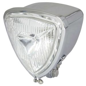 Bike-It Universal Chrome Triangular Headlight