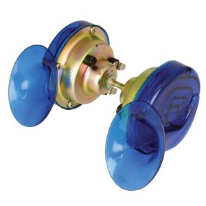 Bike-It Twin 12V Horn - Translucent Blue - Pair