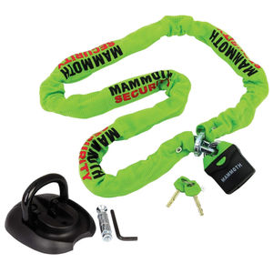 Bike-It Security Combo 7 - 10mm Mammoth Lock and Chain 1.8m with Flip Ground Anchor